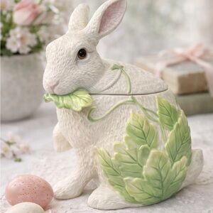 Fitz & Floyd Rabbit Tureen Bunny Dish Easter Spring Decor READ